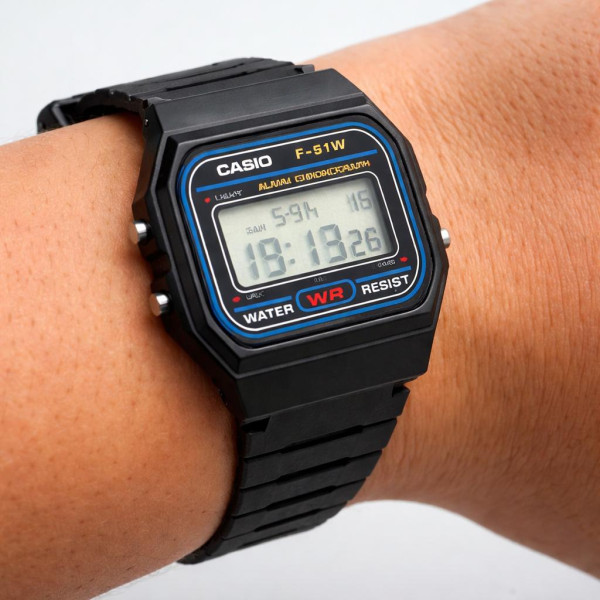 Мужские часы Casio F-91W-1D фото 8