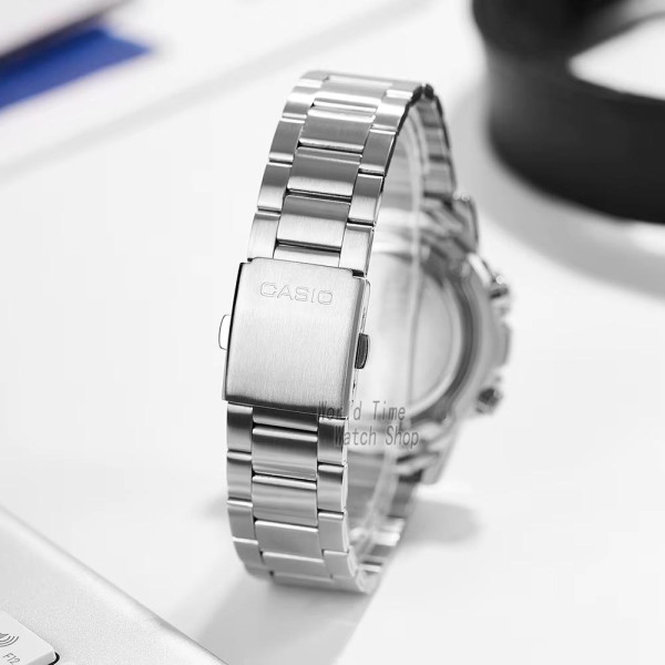 Класичний Чоловічий годинник Casio AMW-880D-3A стальний, водонепроникний, Японія фото 6
