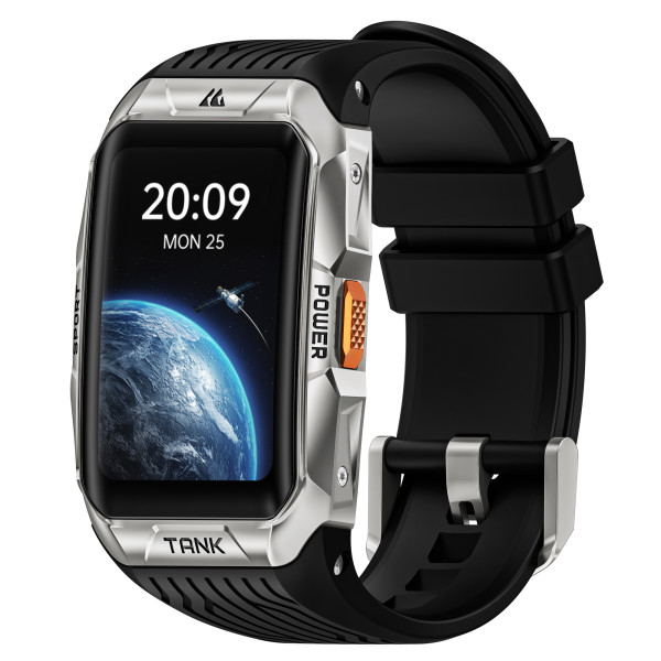 Тактические Умные Часы с Компасом Kospet TANK X2 ULTRA Silver + GPS, Спортивные Режимы, Водозащита, Звонки фото 8