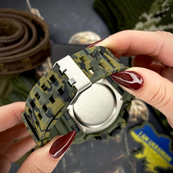 Чоловічий годинник Awarder 003 Тризуб золото Army Green фото 9