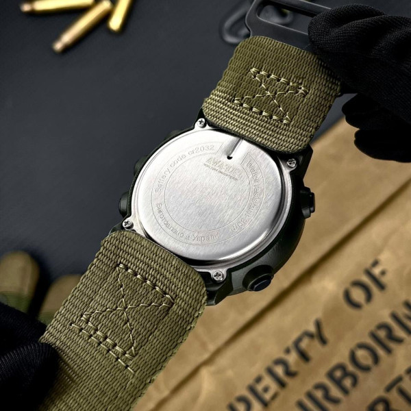 Чоловічий годинник Awarder 036 Nylon Black-Army Green фото 6