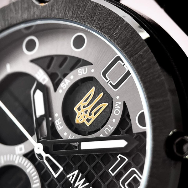 Чоловічий годинник Awarder 017 Тризуб золото All Black фото 9