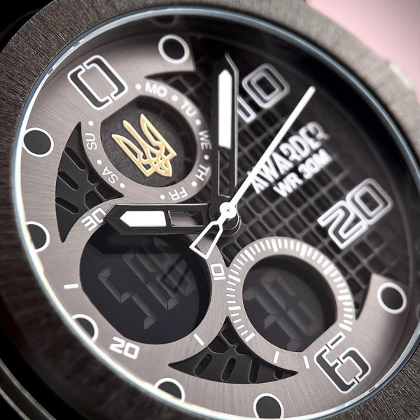 Чоловічий годинник Awarder 017 Тризуб золото All Black фото 10