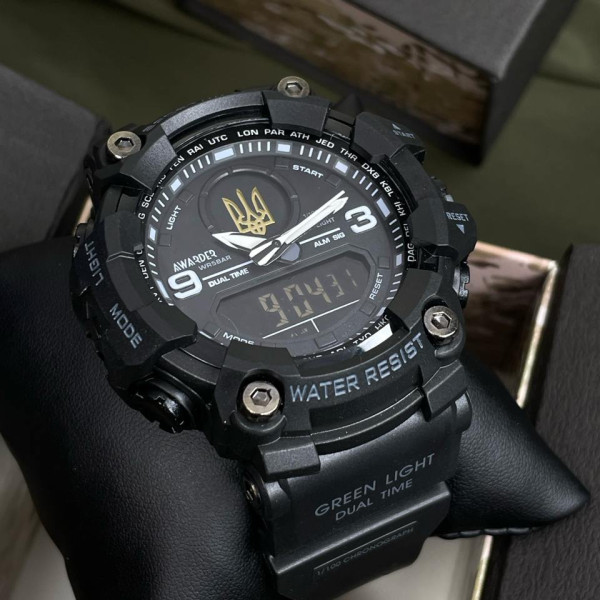 Чоловічий годинник Awarder 001 Тризуб золото All Black фото 4