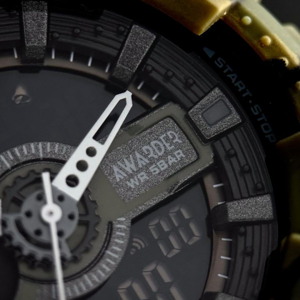 Мужские часы Awarder 005 Трезубец золото Camo Green фото 9