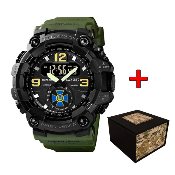 Мужские часы Awarder 004 СБУ Army Green-Black фото 1