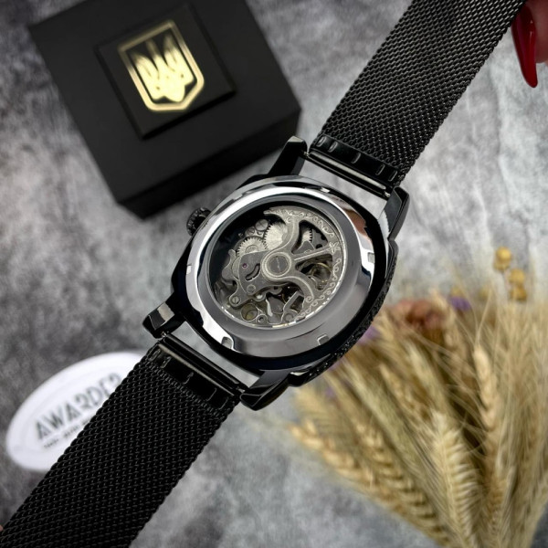 Мужские часы Awarder 021-3D  Где бы ни был Black-White Mesh фото 8