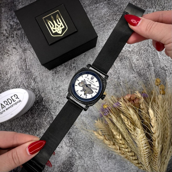 Чоловічий годинник Awarder 021-3D  Де би не був Black-White Mesh фото 9