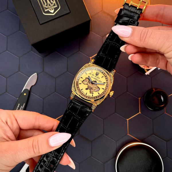 Мужские часы Awarder 021-3D  Где бы ни был Gold-Black фото 10