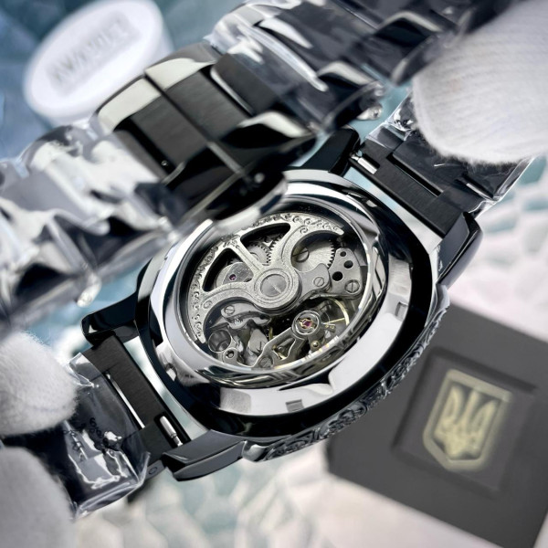 Мужские часы Awarder 021-3D  Где бы ни был Black-White Mesh фото 7