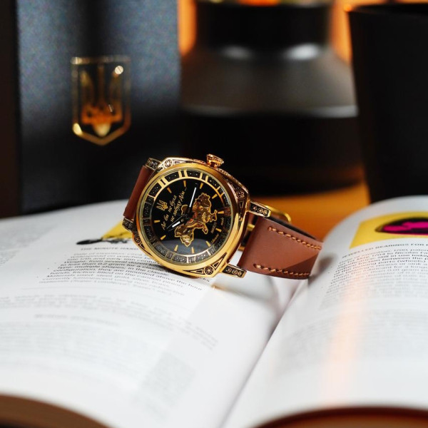 Женские часы Awarder 021 Где бы ни была Gold-Black-Brown фото 8