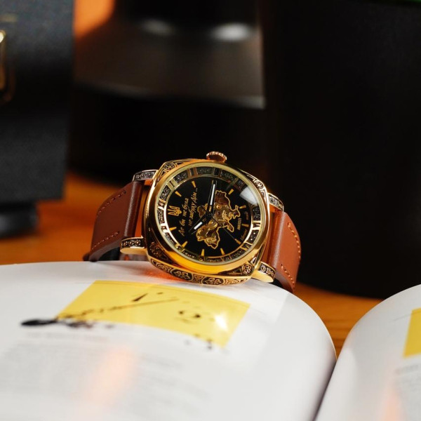 Женские часы Awarder 021 Где бы ни была Gold-Black-Brown фото 7