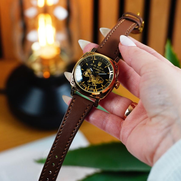 Женские часы Awarder 021 Где бы ни была Gold-Black-Brown фото 5