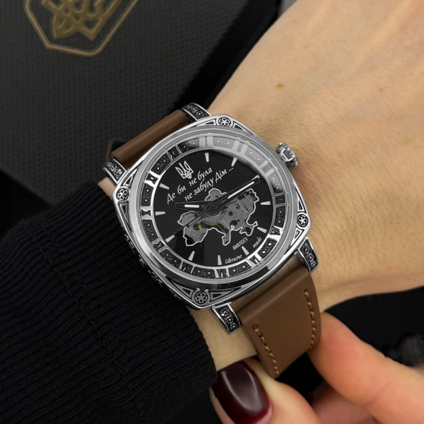 Жіночий годинник Awarder 021 Де би не була Silver-Black-Brown фото 3