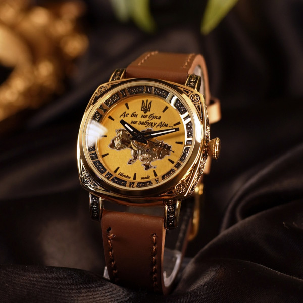 Женские часы Awarder 021 Где бы ни была Gold-Gold-Brown фото 8