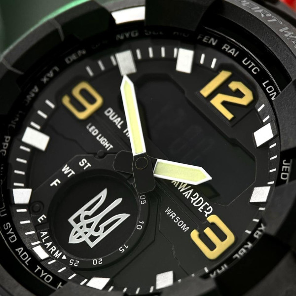 Мужские часы Awarder 003 Трезубец срібло Black фото 6