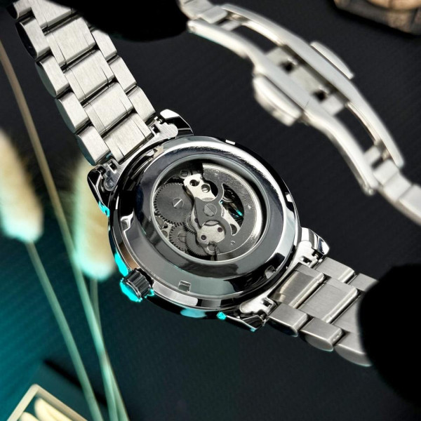 Мужские часы Awarder 022-3D Где бы ни был Silver-Black Steel фото 9