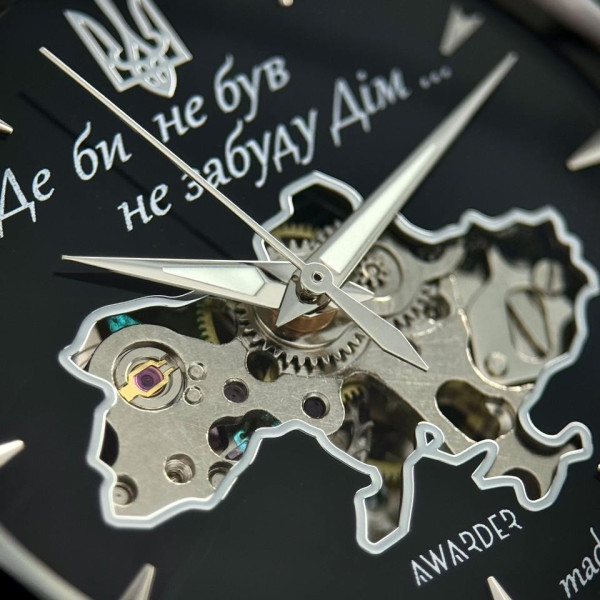Мужские часы Awarder 022-3D Где бы ни был Silver-Black Steel фото 8