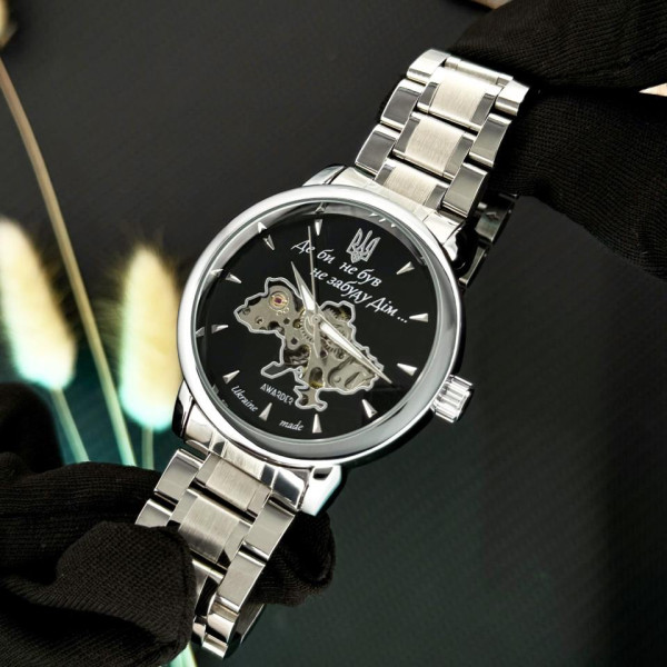 Мужские часы Awarder 022-3D Где бы ни был Silver-Black Steel фото 4
