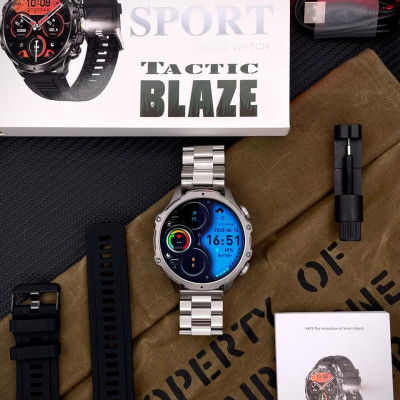 Розумний годинник Modfit Tactic Blaze Silver Steel + ремінець в подарунок