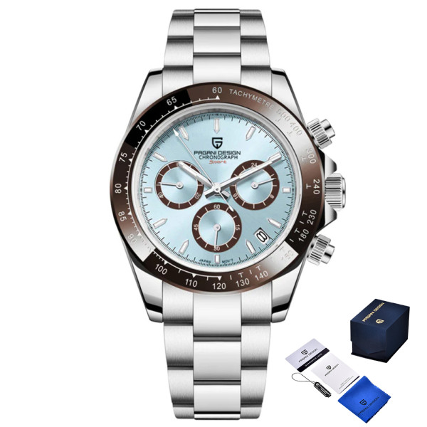 Чоловічий годинник Pagani Design PD-1644 Silver-Blue фото 1