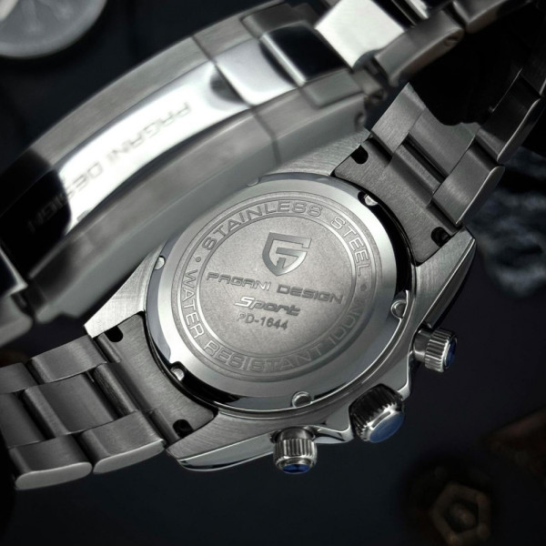 Мужские часы Pagani Design PD-1644 Silver-Black фото 7