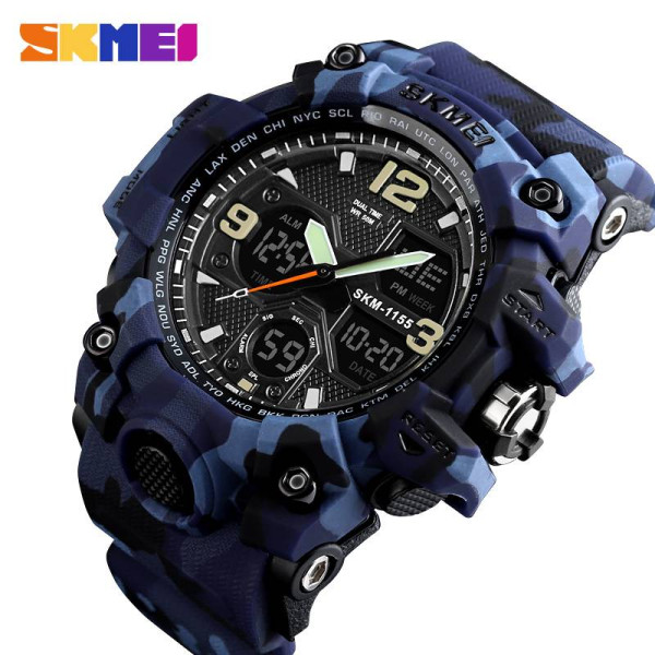 Чоловічий годинник Skmei 1155BCMBU blue camo фото 4