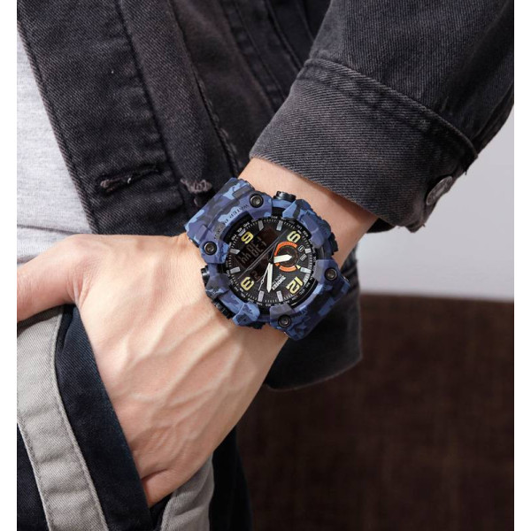 Чоловічий годинник Skmei 1520CMBU camo blue фото 5