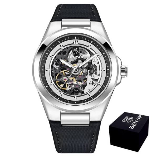 Чоловічий годинник Benyar BY-5207 Black-Silver-White фото 1