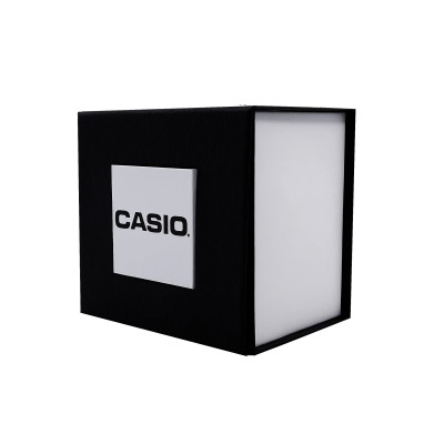 Подарочная картонная коробка для часов чёрно-белая Casio