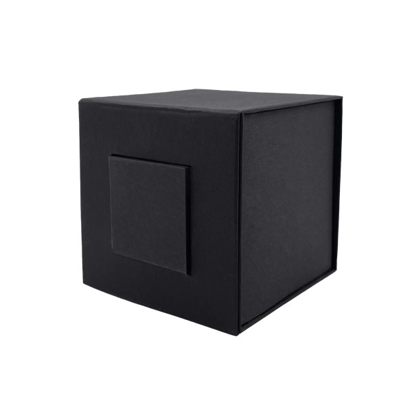 Подарункова картонна коробочка для годинника чорна фото 1