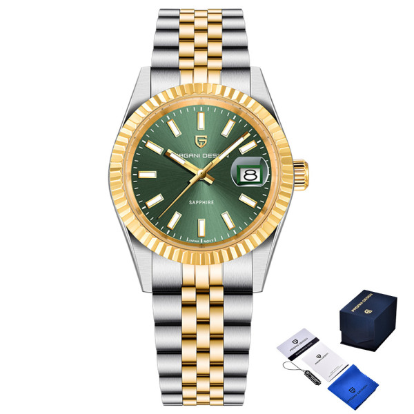 Мужские часы Pagani Design PD-1794M Silver-Gold-Green фото 1