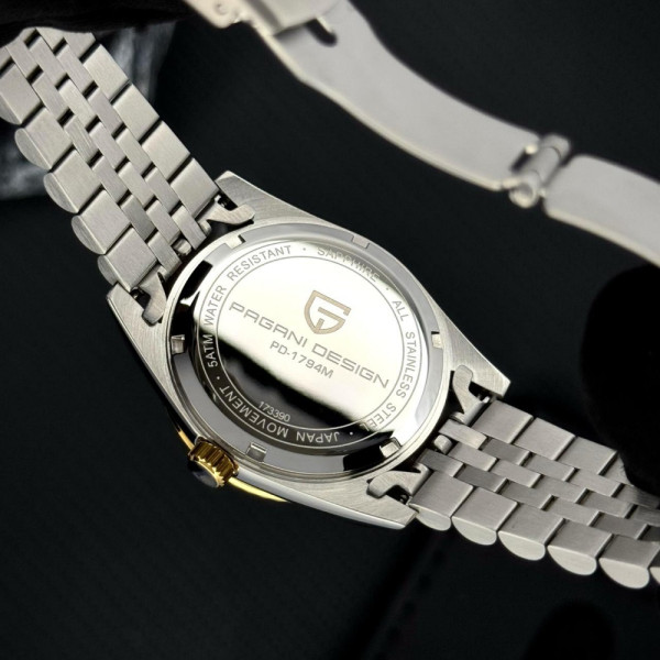 Чоловічий годинник Pagani Design PD-1794M Silver-Gold-Gold фото 7