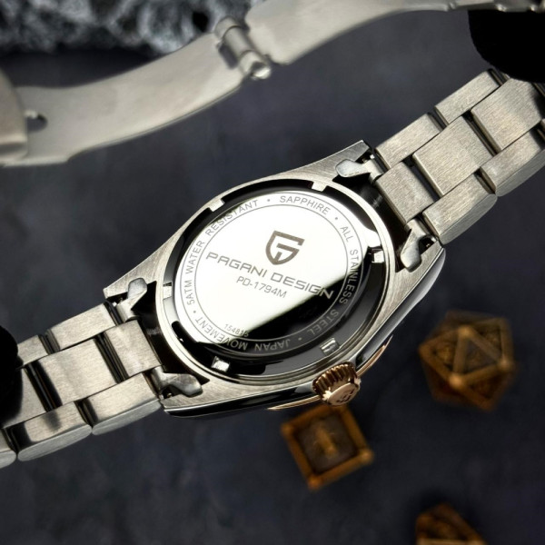 Мужские часы Pagani Design PD-1794M Silver-Rose Gold-White фото 8