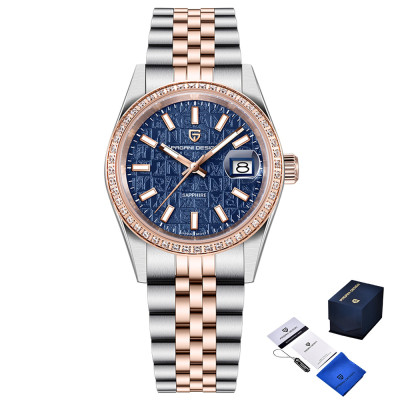 Pagani Design PD-1794M Silver-Rose Gold-Blue