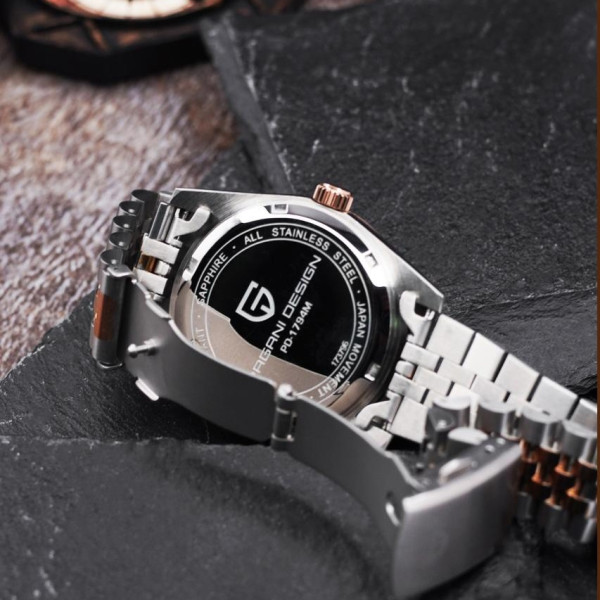 Мужские часы Pagani Design PD-1794M Silver-Rose Gold-Blue фото 8