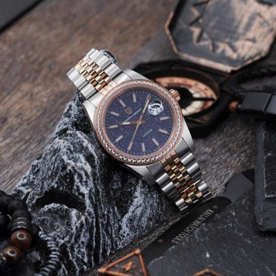 Pagani Design PD-1794M Silver-Rose Gold-Blue