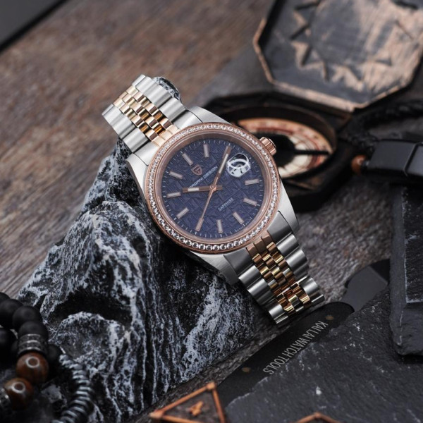 Чоловічий годинник Pagani Design PD-1794M Silver-Rose Gold-Blue фото 8