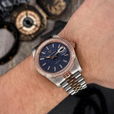 Pagani Design PD-1794M Silver-Rose Gold-Blue