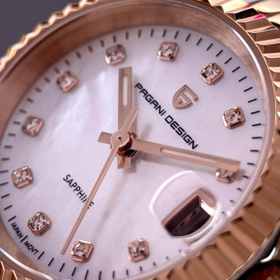 Pagani Design PD-1794L Silver-Rose Gold-White