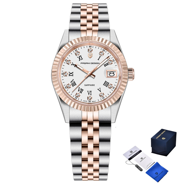 Женские часы Pagani Design PD-1794L Silver-Rose Gold-White фото 1