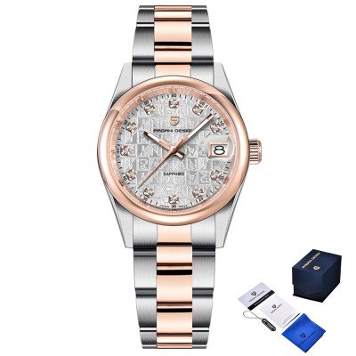 Pagani Design PD-1794L Silver-Rose Gold-White