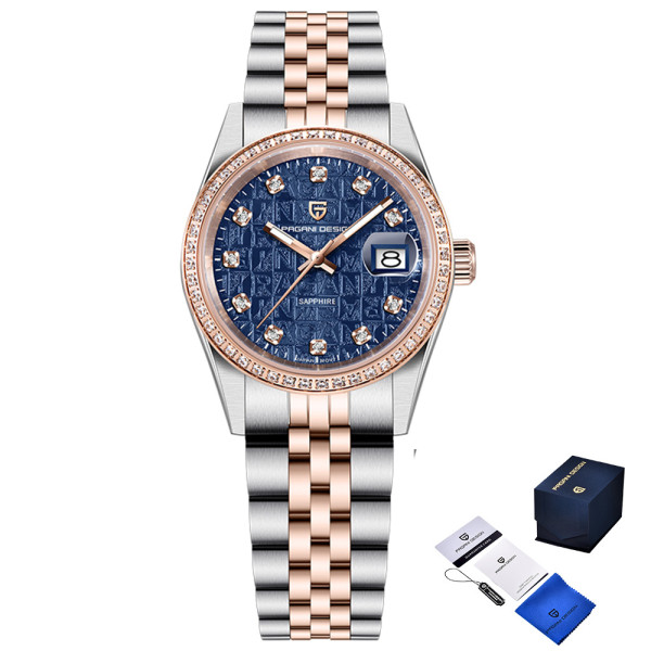 Женские часы Pagani Design PD-1794L Silver-Rose Gold-Blue фото 1