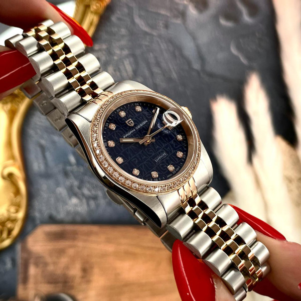 Жіночий годинник Pagani Design PD-1794L Silver-Rose Gold-Blue фото 3