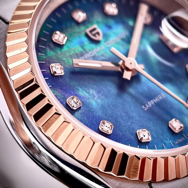 Жіночий годинник Pagani Design PD-1794L Silver-Rose Gold-Blue фото 7