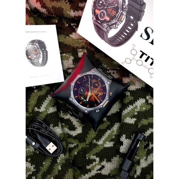 Смарт часы Modfit Titan-X Black Steel фото 11