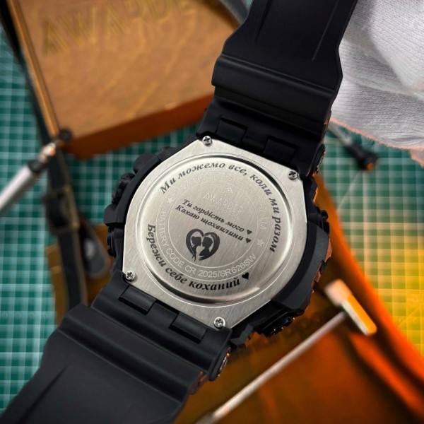Персональная лазерная гравировка на часах (собственные надписи, цитаты, символы, даты) фото 10