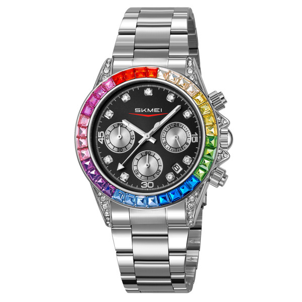 Класичний жіночий годинник Skmei 2352SIBK Silver-Black фото 1