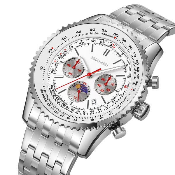 Класичний жіночий годинник Skmei 9348SI Silver фото 3