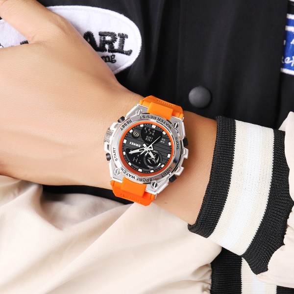 Спортивные мужские часы Skmei 2360WTOG White-Orange фото 5